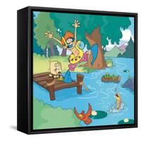 Lake Days - Jack & Jill-Bob Ostrom-Framed Stretched Canvas