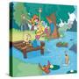 Lake Days - Jack & Jill-Bob Ostrom-Stretched Canvas