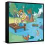 Lake Days - Jack & Jill-Bob Ostrom-Framed Stretched Canvas