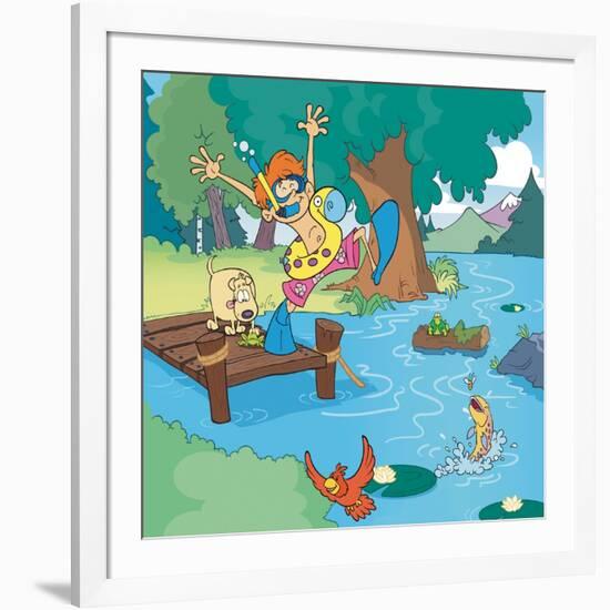 Lake Days - Jack & Jill-Bob Ostrom-Framed Giclee Print