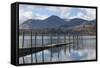 Lake Derwentwater, Barrow and Causey Pike, from the Boat Landings at Keswick-James Emmerson-Framed Stretched Canvas