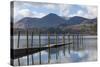 Lake Derwentwater, Barrow and Causey Pike, from the Boat Landings at Keswick-James Emmerson-Stretched Canvas