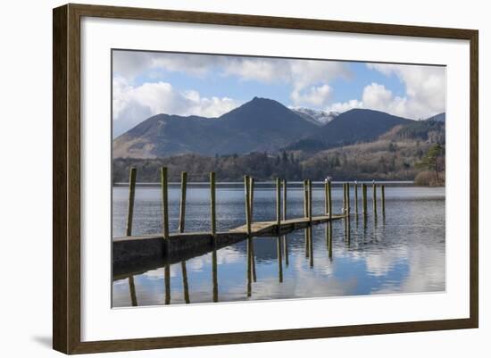 Lake Derwentwater, Barrow and Causey Pike, from the Boat Landings at Keswick-James Emmerson-Framed Photographic Print