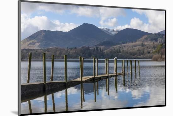 Lake Derwentwater, Barrow and Causey Pike, from the Boat Landings at Keswick-James Emmerson-Mounted Photographic Print