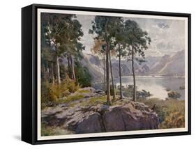 Lake District: Derwentwater from Castle Head, with Lodore at the Centre-null-Framed Stretched Canvas