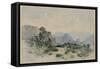 Lake District Fells, Borrowdale, 1840-58-William James Blacklock-Framed Stretched Canvas