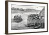 Lake-Dwellers Attacked-G.F. Scott Elliot-Framed Art Print