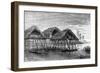 Lake Dwellings of Santa Rosa, Near Maracaibo, Venezuela, 1895-null-Framed Giclee Print