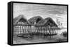 Lake Dwellings of Santa Rosa, Near Maracaibo, Venezuela, 1895-null-Framed Stretched Canvas