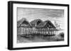 Lake Dwellings of Santa Rosa, Near Maracaibo, Venezuela, 1895-null-Framed Premium Giclee Print