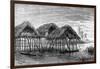 Lake Dwellings of Santa Rosa, Near Maracaibo, Venezuela, 1895-null-Framed Giclee Print