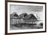 Lake Dwellings of Santa Rosa, Near Maracaibo, Venezuela, 1895-null-Framed Giclee Print