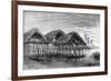 Lake Dwellings of Santa Rosa, Near Maracaibo, Venezuela, 1895-null-Framed Giclee Print