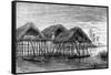 Lake Dwellings of Santa Rosa, Near Maracaibo, Venezuela, 1895-null-Framed Stretched Canvas