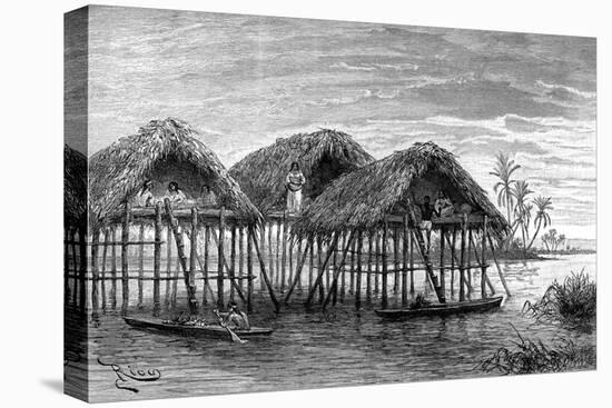 Lake Dwellings of Santa Rosa, Near Maracaibo, Venezuela, 1895-null-Stretched Canvas