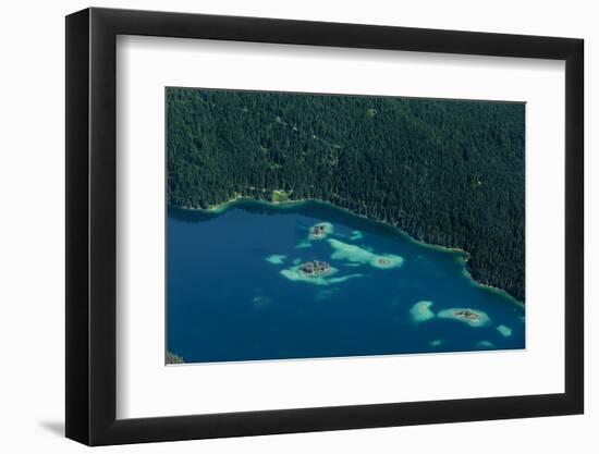 Lake Eibsee from Above-By-Framed Photographic Print