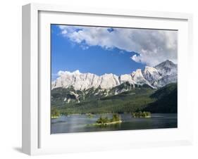 Lake Eibsee with Mt. Zugspitze, Bavaria, Germany-Martin Zwick-Framed Premium Photographic Print