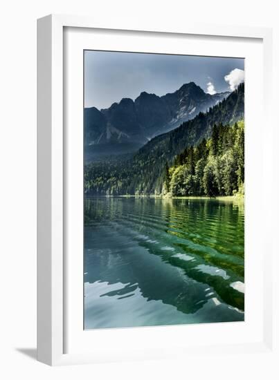 Lake Eibsee with 'Zugspitze'-null-Framed Photographic Print