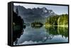 Lake Eibsee with 'Zugspitze'-null-Framed Stretched Canvas