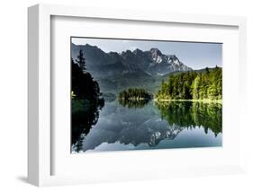 Lake Eibsee with 'Zugspitze'-null-Framed Photographic Print