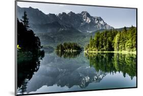 Lake Eibsee with 'Zugspitze'-null-Mounted Photographic Print