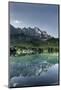 Lake Eibsee with 'Zugspitze'-null-Mounted Photographic Print