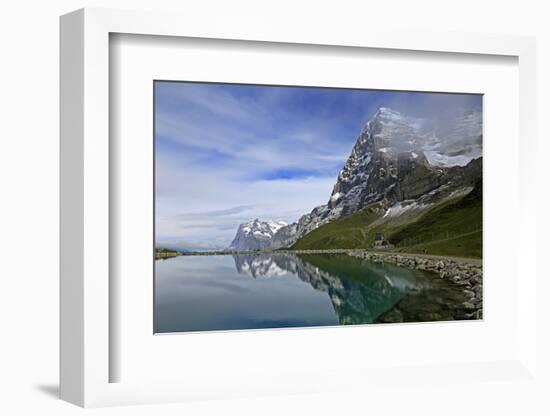 Lake Fallboden, Eiger and Wetterhorn, Grindelwald, Bernese Oberland, Canton of Bern, Switzerland, E-Hans-Peter Merten-Framed Photographic Print