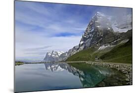 Lake Fallboden, Eiger and Wetterhorn, Grindelwald, Bernese Oberland, Canton of Bern, Switzerland, E-Hans-Peter Merten-Mounted Photographic Print