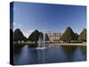 Lake, Fountain and Ornamental Trees in Hampton Court Palace Grounds, Near London-Nigel Blythe-Stretched Canvas