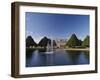 Lake, Fountain and Ornamental Trees in Hampton Court Palace Grounds, Near London-Nigel Blythe-Framed Photographic Print