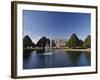 Lake, Fountain and Ornamental Trees in Hampton Court Palace Grounds, Near London-Nigel Blythe-Framed Photographic Print