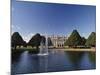 Lake, Fountain and Ornamental Trees in Hampton Court Palace Grounds, Near London-Nigel Blythe-Mounted Photographic Print