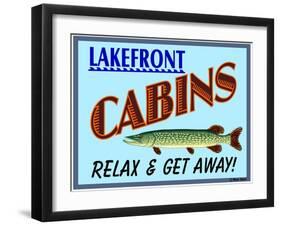 Lake Front Cabins-Mark Frost-Framed Giclee Print