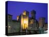 Lake Garda / Rocca Scaligera Castle / Night View, Sirmione, Veneto, Italy-Steve Vidler-Stretched Canvas