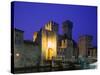 Lake Garda / Rocca Scaligera Castle / Night View, Sirmione, Veneto, Italy-Steve Vidler-Stretched Canvas