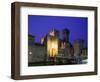 Lake Garda / Rocca Scaligera Castle / Night View, Sirmione, Veneto, Italy-Steve Vidler-Framed Photographic Print