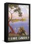 Lake Garda Travel Poster-null-Framed Stretched Canvas