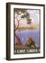 Lake Garda Travel Poster-null-Framed Art Print