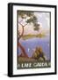 Lake Garda Travel Poster-null-Framed Art Print