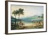 Lake Geneva and Mont Blanc, 1802-5 (W/C with Scraping Out, Pen and Ink on Wove Paper)-J. M. W. Turner-Framed Giclee Print