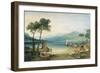 Lake Geneva and Mont Blanc, 1802-5 (W/C with Scraping Out, Pen and Ink on Wove Paper)-J. M. W. Turner-Framed Giclee Print