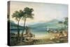 Lake Geneva and Mont Blanc, 1802-5 (W/C with Scraping Out, Pen and Ink on Wove Paper)-J. M. W. Turner-Stretched Canvas