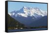 Lake Geneva (Lac Leman) and Dent du Midi, 3257m, Villeneuve, Vaud, Switzerland, Europe-Christian Kober-Framed Stretched Canvas