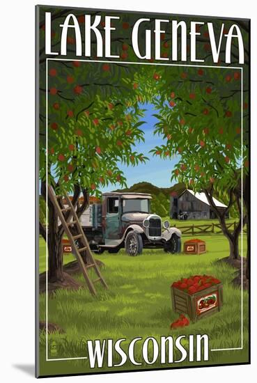 Lake Geneva, Wisconsin - Apple Harvest-Lantern Press-Mounted Art Print