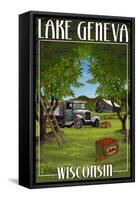 Lake Geneva, Wisconsin - Apple Harvest-Lantern Press-Framed Stretched Canvas