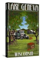 Lake Geneva, Wisconsin - Apple Harvest-Lantern Press-Stretched Canvas