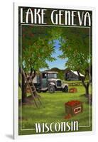 Lake Geneva, Wisconsin - Apple Harvest-Lantern Press-Framed Art Print