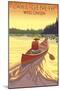 Lake Geneva, Wisconsin - Canoe Scene-Lantern Press-Mounted Art Print