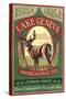 Lake Geneva, Wisconsin - Deer Pale Ale-Lantern Press-Stretched Canvas