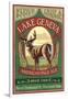 Lake Geneva, Wisconsin - Deer Pale Ale-Lantern Press-Framed Art Print